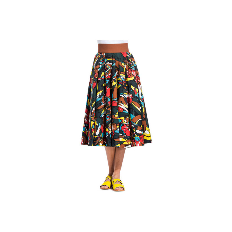 MARNI lectric print wide skirt