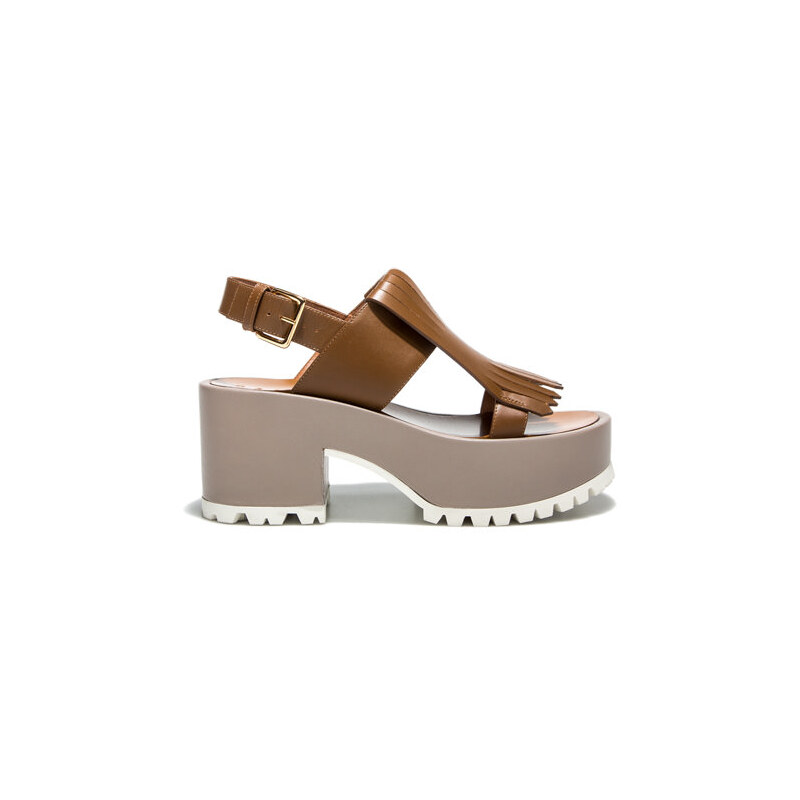 MARNI wedge sandals with fringes