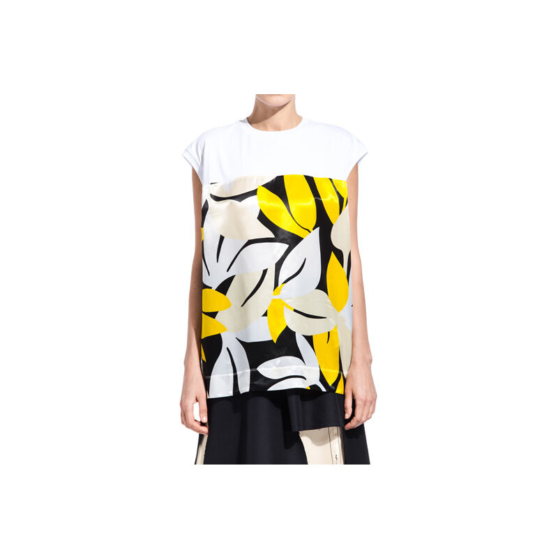 MARNI printed scoop neck t-shirt color white