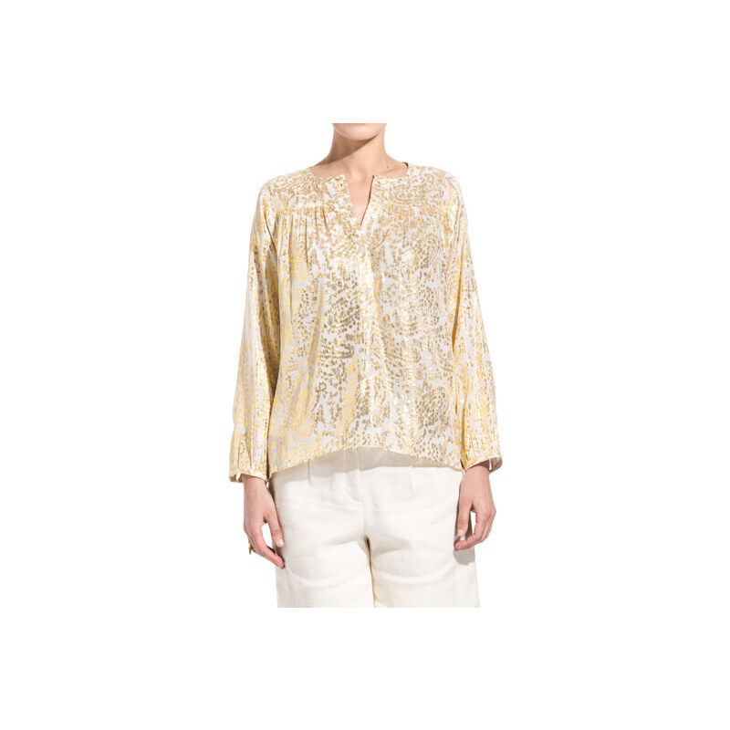 MASSCOB embroidered blouse color gold