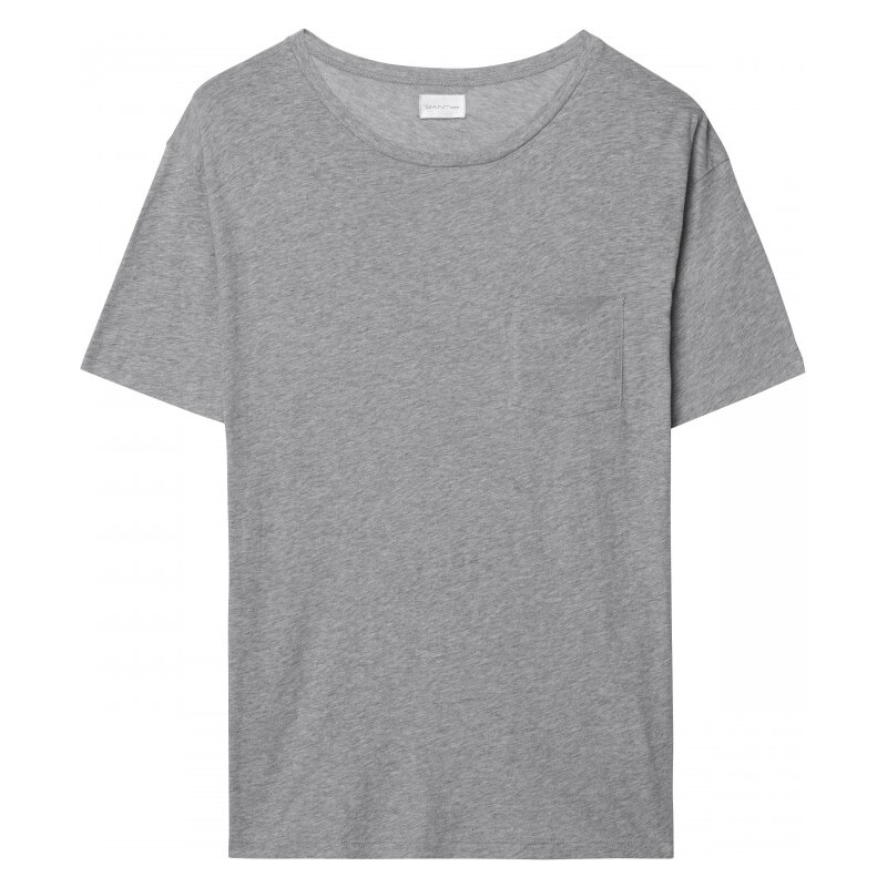 GANT Rugger T-shirt à Manches Courtes Avec Poche - Light Grey Melange