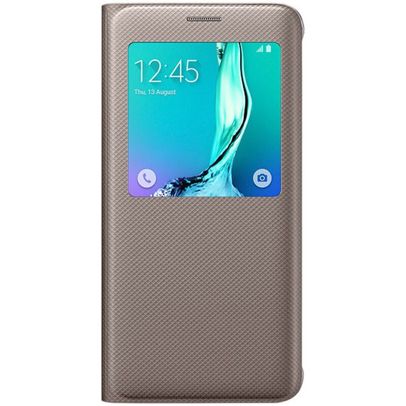 Inkasus Etui type S-View bronze pour Galaxy S6 Edge Plus - taupe