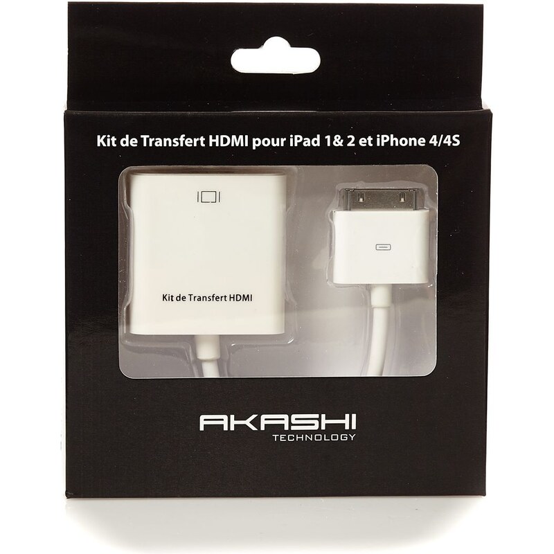 High Tech Câble HDMI pour iPad 1 & 2 et iPhone 4/4S - blanc