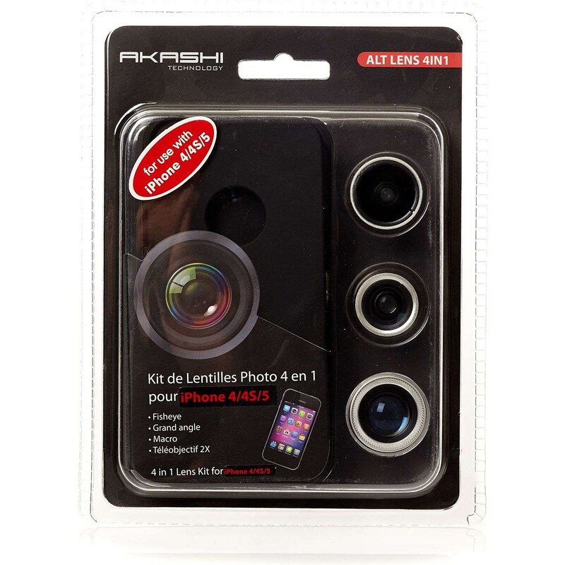 High Tech Kit de lentilles photo 4 en 1 pour iPhone 4/4S/5