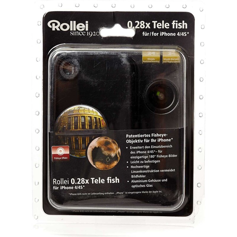 High Tech Lentille Fisheye 0.28X pour iPhone 4/4S - noir