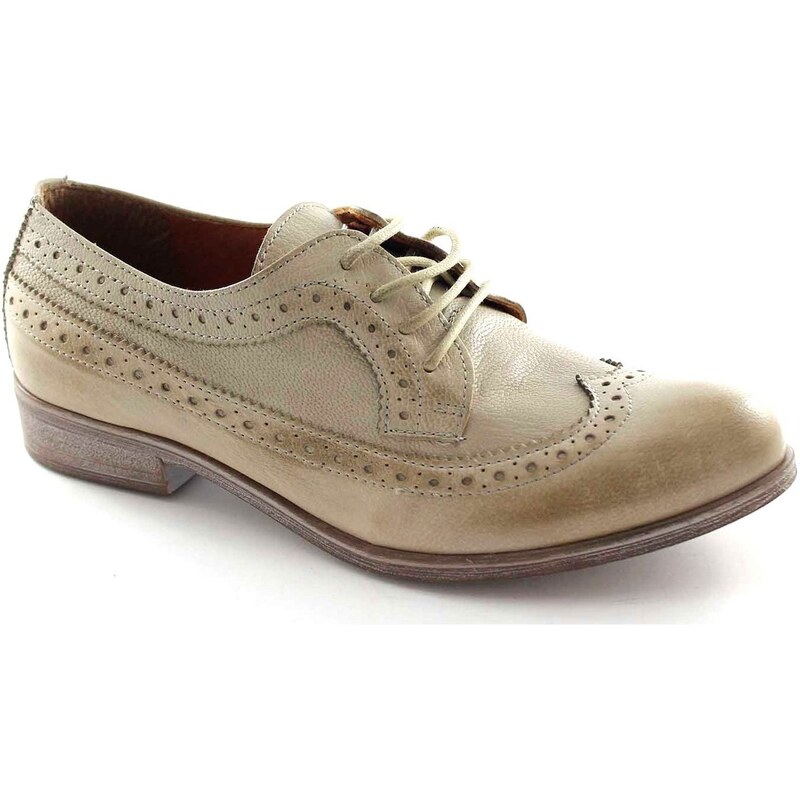 Divine Follie Chaussures 14383 chaussures taupe femme Berby lacets Anglais embout