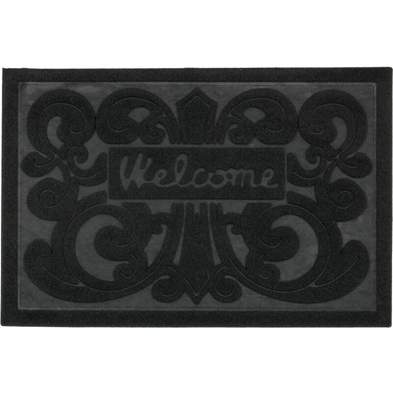 Tapis en 100% polyester env. 40x60 cm Ornament noir - Basalto de Astra