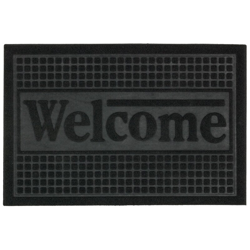 Tapis en 100% polyester env. 40x60 cm Welcome noir - Basalto de Astra