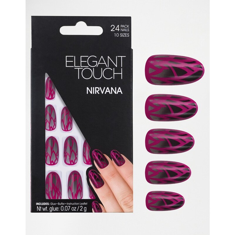 Elegant Touch - Faux-ongles courts tendance forme ovale - Rose