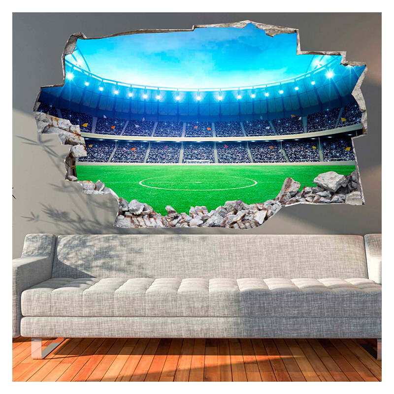Lesara Sticker mural 3D Stade de foot