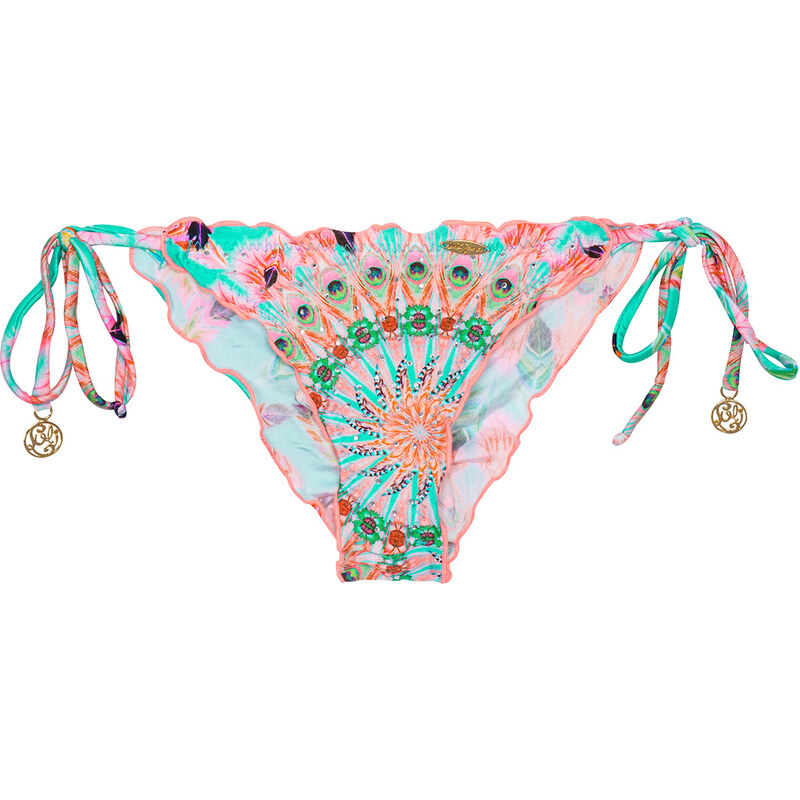 Luli Fama Bas De Bikini Scrunch Pastel Avec Strass - Calcinha Dreamcatcher Cristallized