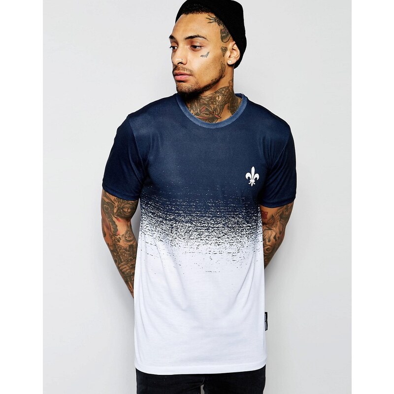 Criminal Damage - T-shirt à motif dip-dye - Bleu marine