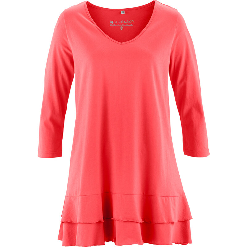bpc selection T-shirt long rouge manches 3/4 femme - bonprix