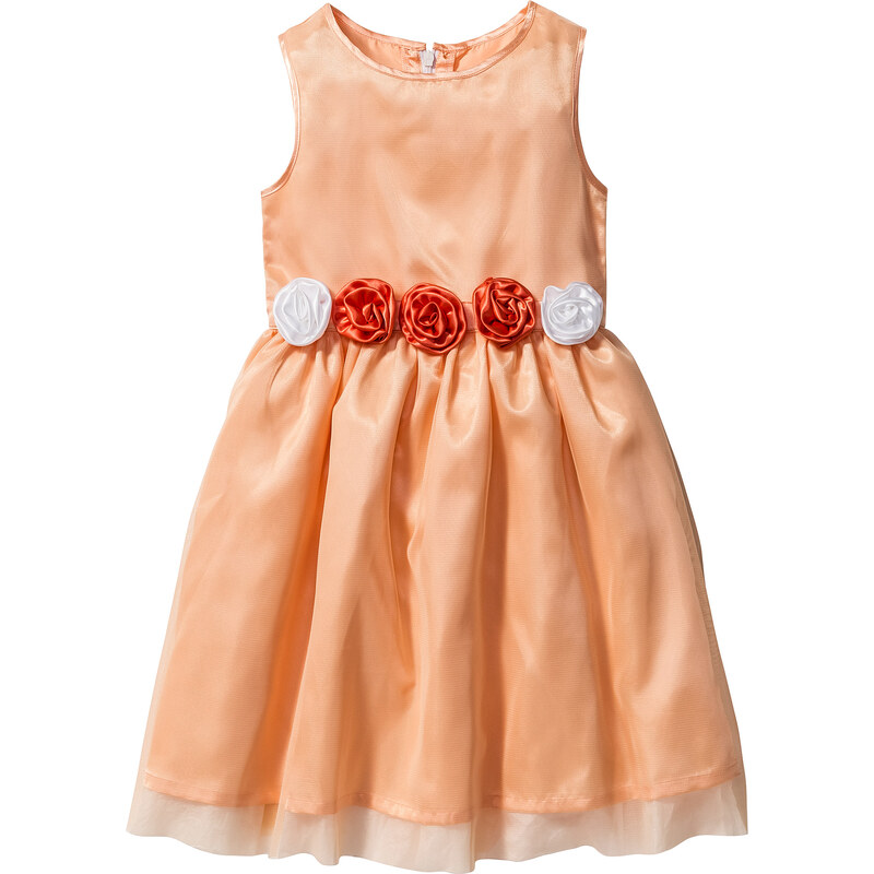 bpc bonprix collection Robe avec application florale, T. 104-158 orange sans manches enfant - bonprix
