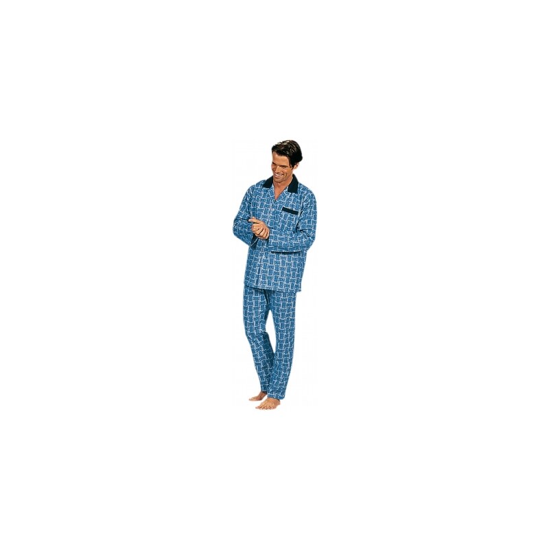 Blancheporte Pyjama homme pilou imprimé entièrement boutonné