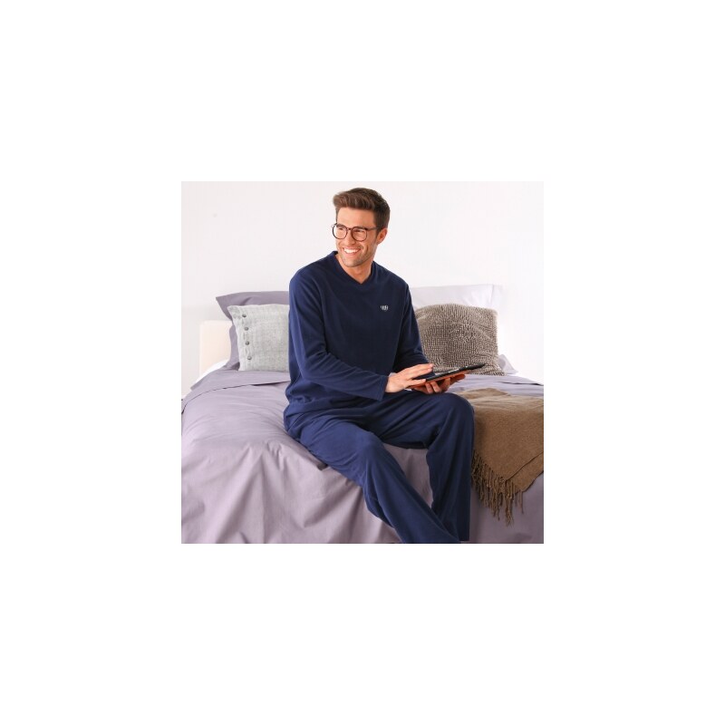 Blancheporte Pyjama micropolaire manches longues