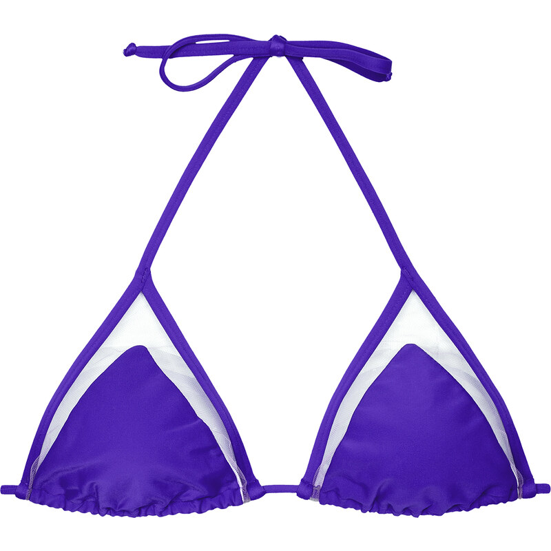 Rio De Sol Haut De Maillot Triangle Bleu Violet Détail Tulle - Strappy Zaffiro