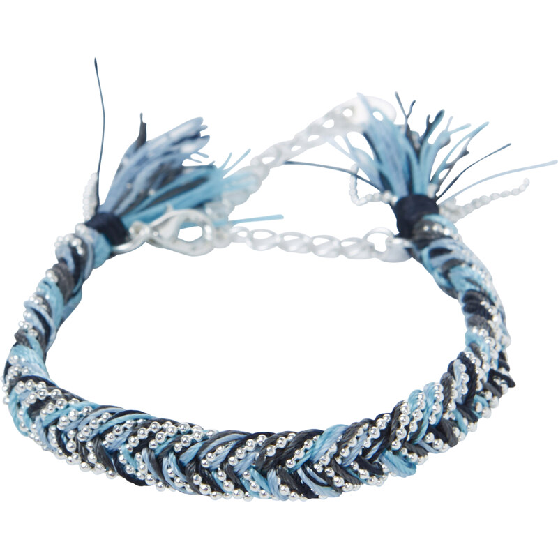 Cecil - Bracelet tressé multicolore - deep bleu