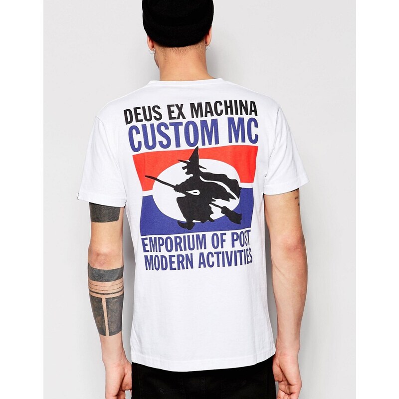 Deus Ex Machina - T-shirt avec motif sorcière au dos - Blanc