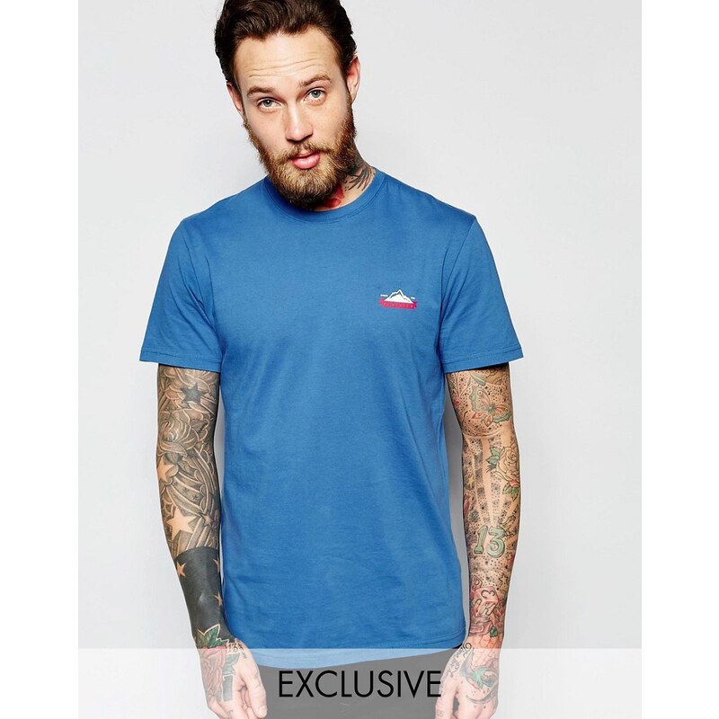 Penfield - T-shirt avec logo montagne exclusivité ASOS - Bleu - Bleu