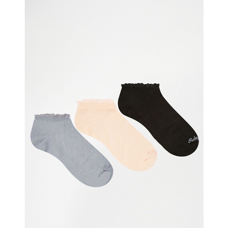 Ruby Rocks - Lot de 3 paires de chaussettes - Pastel et noir