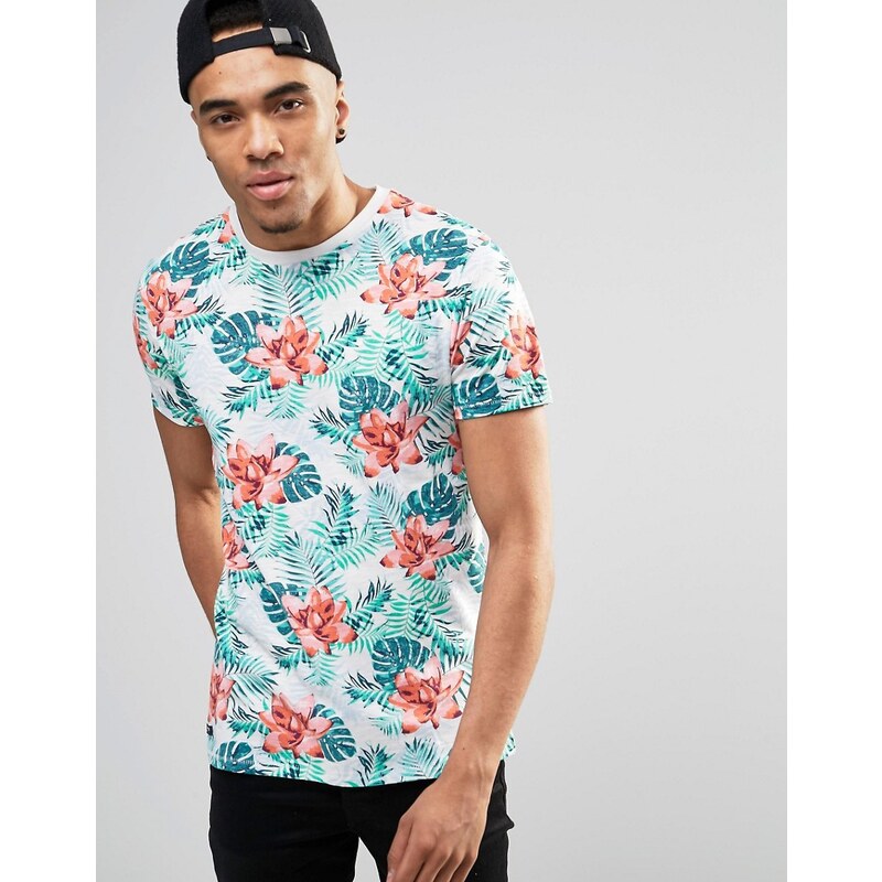 Threadbare - T-shirt à imprimé floral - Beige