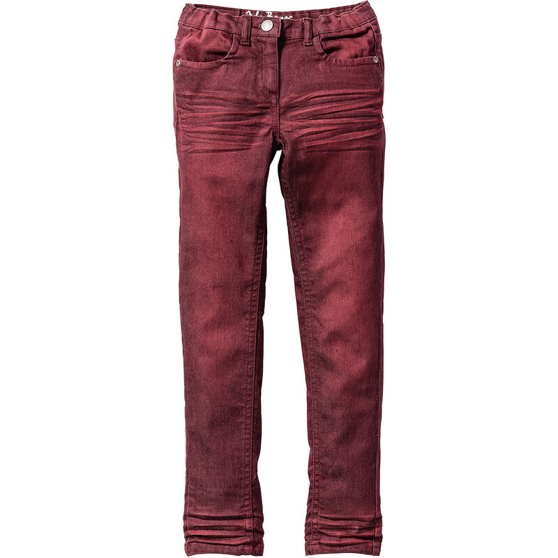 John Baner JEANSWEAR Pantalon skinny effet used, T. 116-170 rouge enfant - bonprix