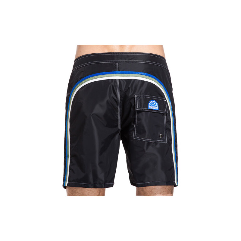 SUNDEK fixed waistband long swim shorts