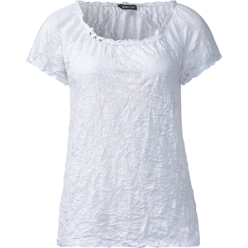 Street One - T-shirt froissé Dorit - White