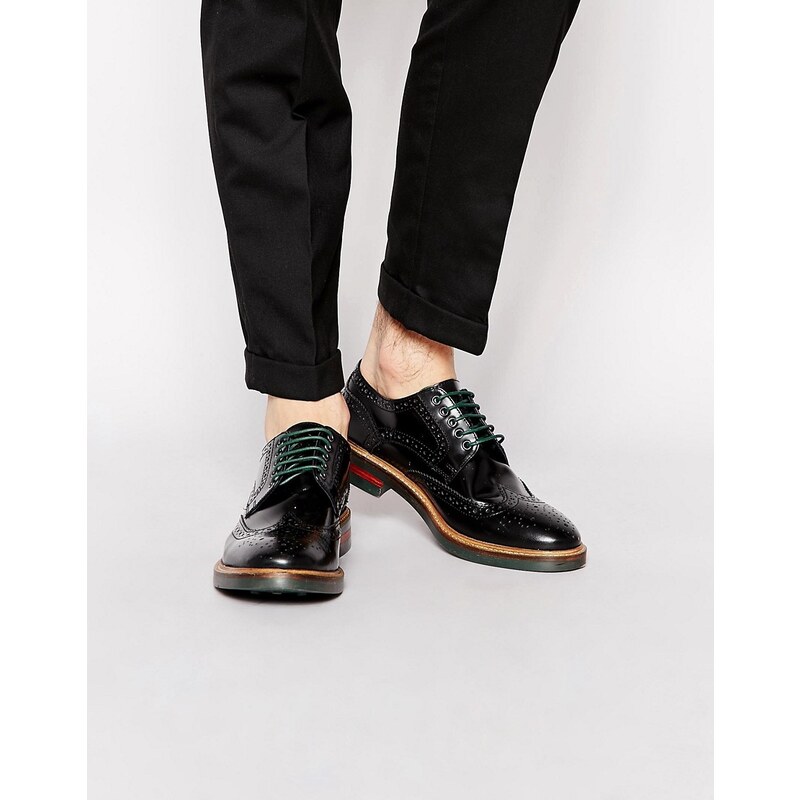 Base London - Woburn - Chaussures richelieu en cuir ultra brillant - Noir