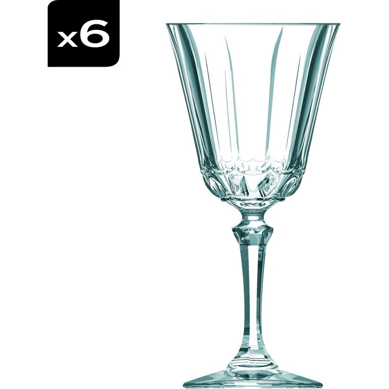 Cristal d'Arques Allure - Lot de 6 verres à pied 17 cl - transparent