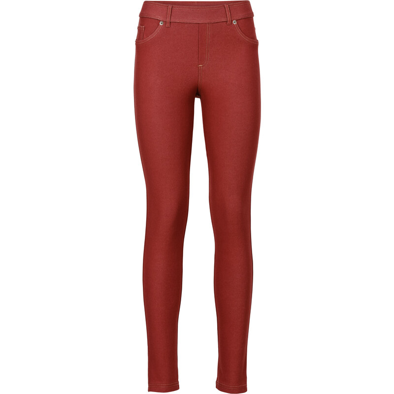 RAINBOW Legging aspect jean rouge femme - bonprix