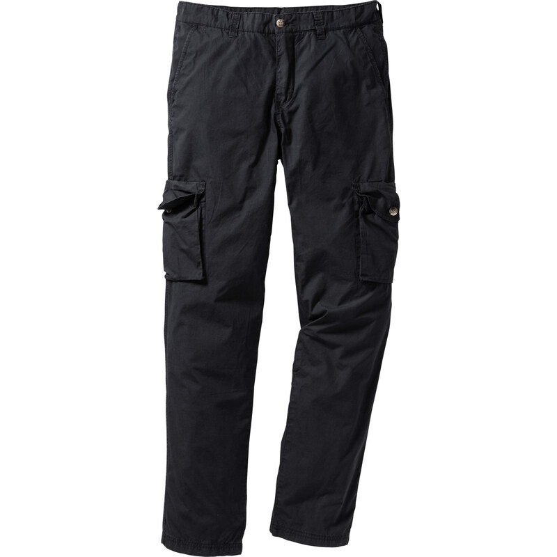 bpc bonprix collection Pantalon cargo léger Regular Fit Straight, N. noir homme - bonprix