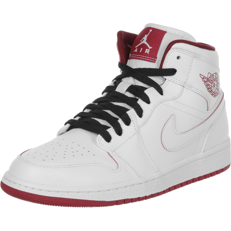 Jordan 1 Mid chaussures white/red/black