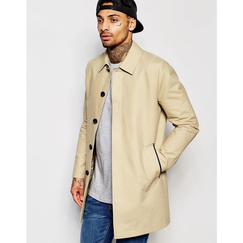 ASOS - Trench-coat droit imperméable - Taupe - Taupe