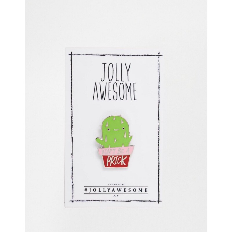 Jolly Awesome - Pin's émaillé motif cactus - Multi