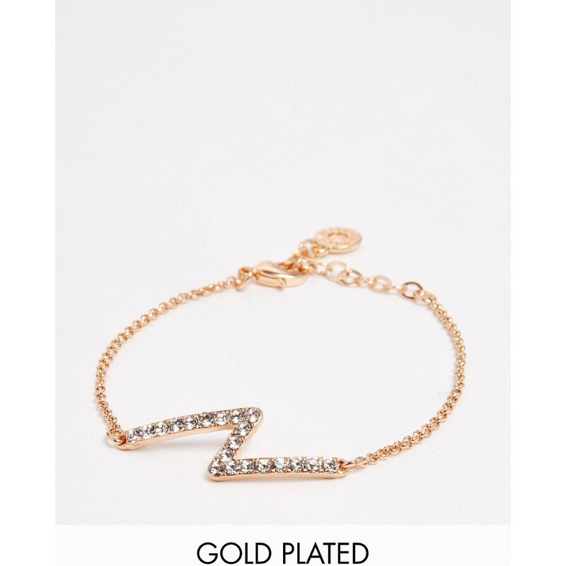 Pilgrim - Bracelet en plaqué or rose avec cristal - Doré