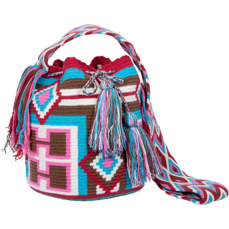 Sac Artisanal Colombien Mochila Wayuu motif ethnique