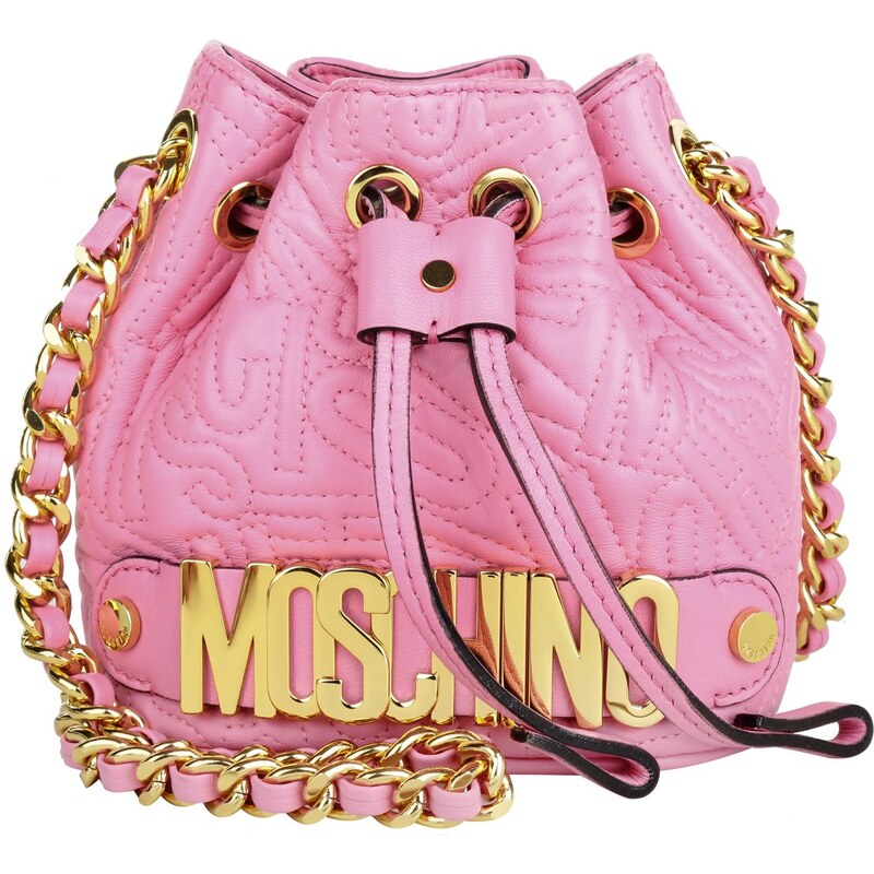 Moschino Sacs à Bandoulière, Mini Bucket Bag Pink en rose vif