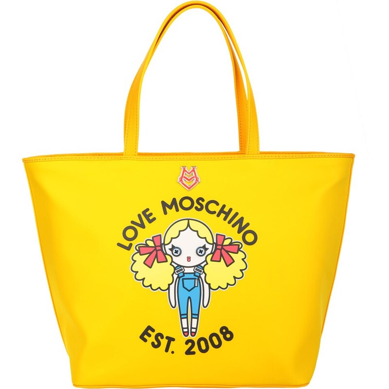 Love Moschino Sacs à Bandoulière, Shopping Bag Nylon Twill Giallo en jaune