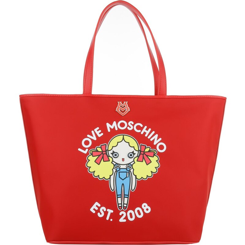 Love Moschino Sacs à Bandoulière, Shopping Bag Nylon Twill Rosso en rouge