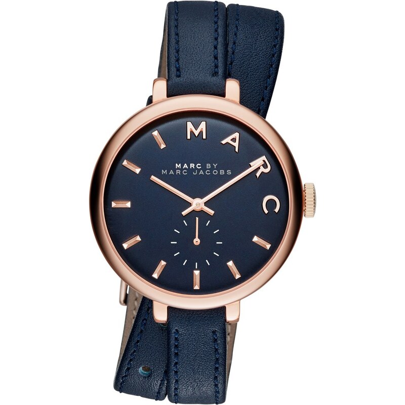 Marc Jacobs Montres, Sally Double Wrap Leather Watch Blue en bleu