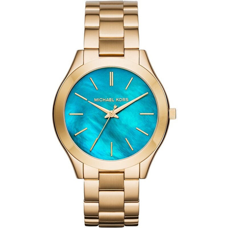 Michael Kors Montres, Runway Stainless Steel Gold-Tone Turqouise Watch en or