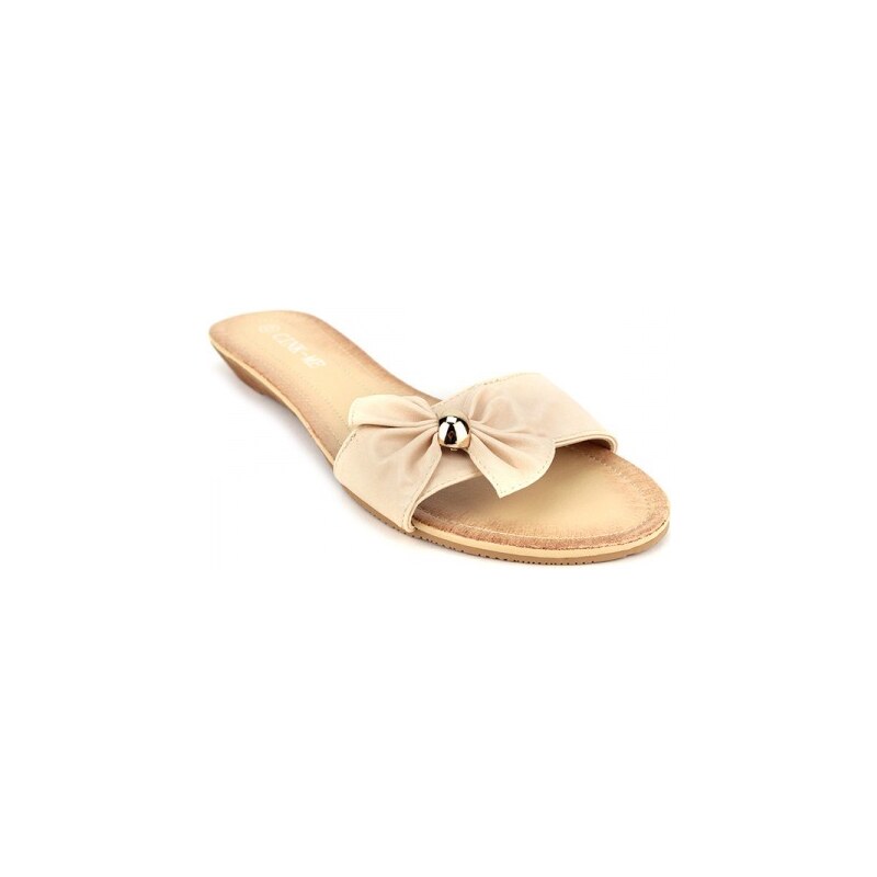 Sandale beige Noeud LOLA - Cendriyon