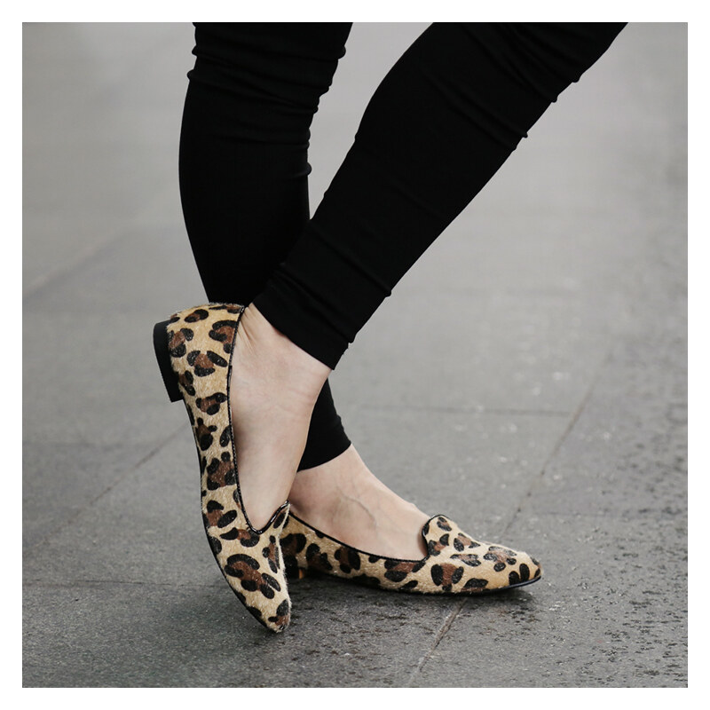 Lesara Chaussures slip-on design léopard
