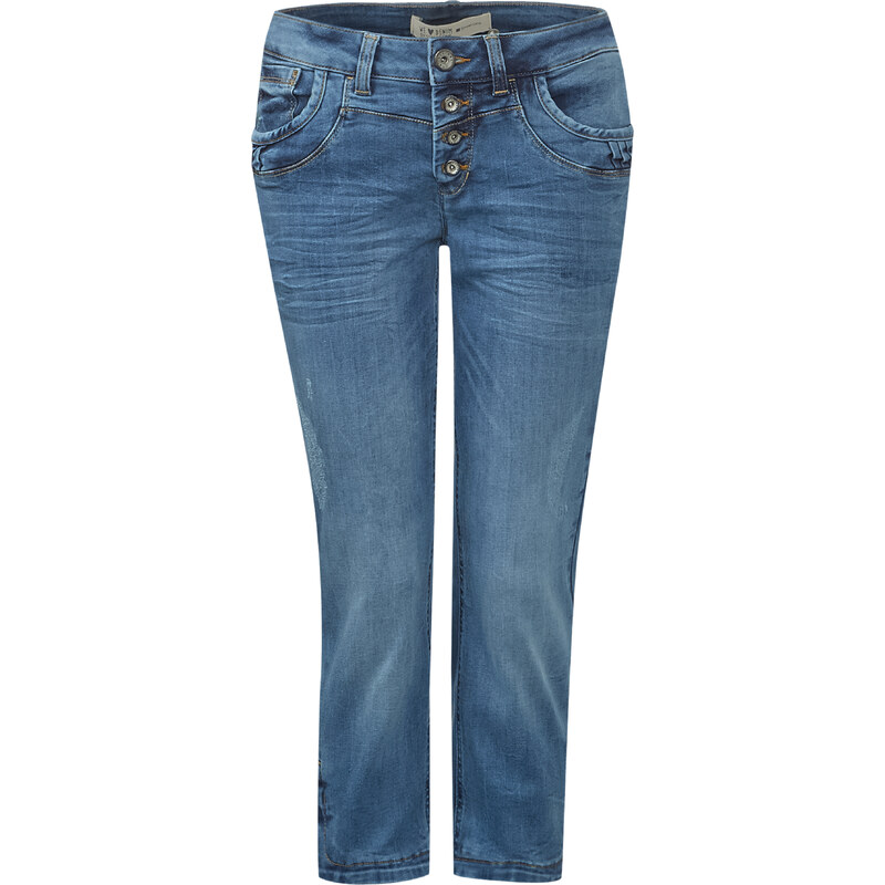 Street One - Jean 3/4 ample Kate - blue washed with greencast