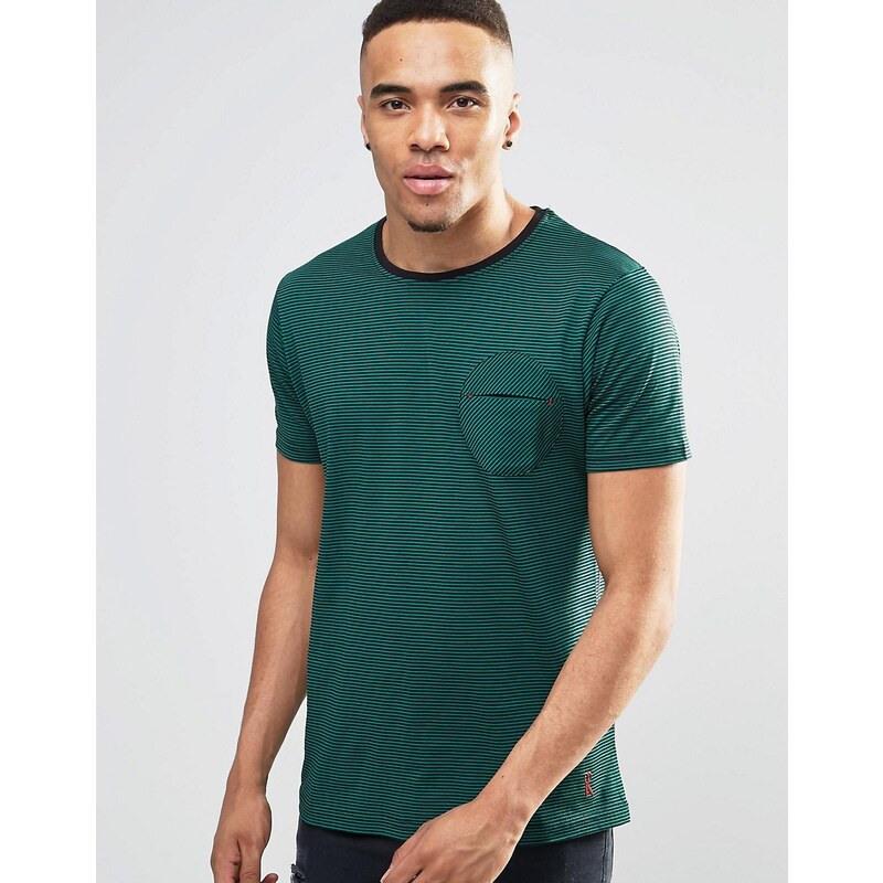 Ringspun Paulino - T-shirt à rayures - Vert