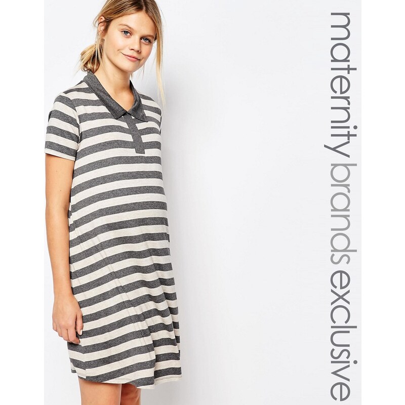 Bluebelle Maternity - Robe polo à rayures - Multi