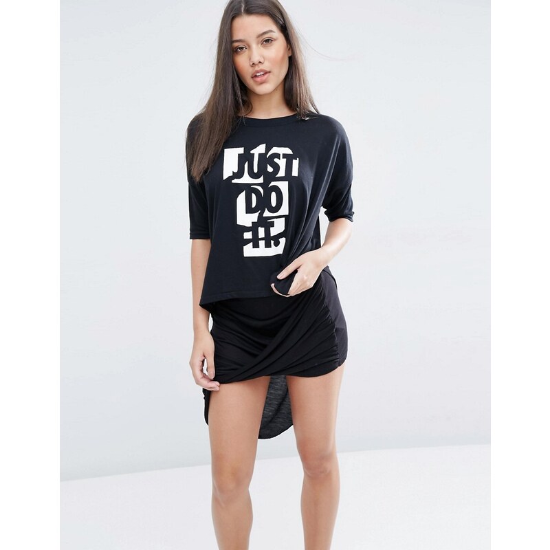 Nike - Just Do It - T-shirt droit imprimé - Multi
