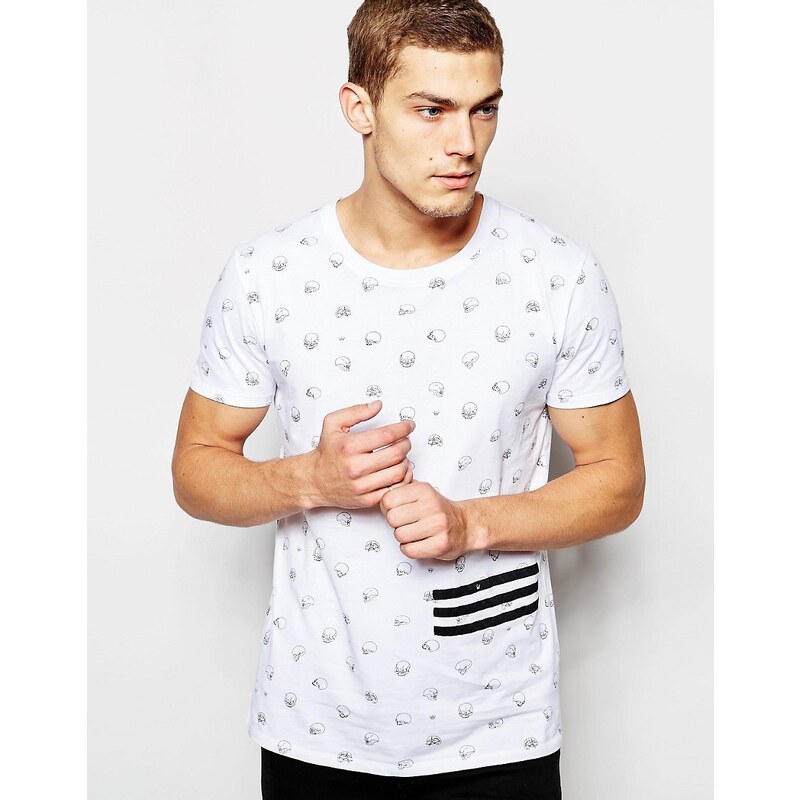 Junk De Luxe - T-shirt à imprimé sur l'ensemble - Blanc